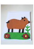 Felt greeting card kit, Animal scenery at Camieroseuk, Handmade cards for any occasion.