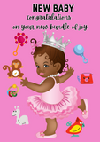 New baby congratulations card, Camieroseuk