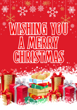 Wishing you a Merry Christmas customised greeting cards, Camieroseuk