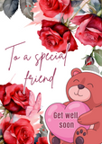 To a special friend Get well soon cards, Camieroseuk