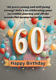 60th Birthday Milestone celebration Cards: Camieroseuk handmade