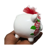 Customised floral money banks for kids, babies, toddlers, first savers, Camieroseuk