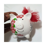 Customised floral money banks for kids, babies, toddlers, first savers, Camieroseuk