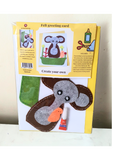 Felt greeting card kit, Animal scenery at Camieroseuk, Handmade cards for any occasion.