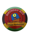 75mm Jamaican theme button badge, CamieRoseUk, badges for boys