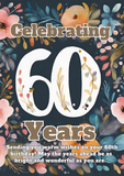 60th Birthday milestone cards: Camieroseuk handmade