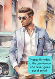 Birthday card for Him, Camieroseuk customised cards