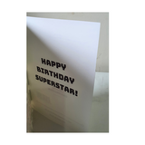 Football birthday card with badge, customised cards at Camieroseuk