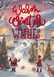 Warm winter wishes Christmas card, Camieroseuk