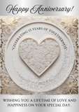 "Celebrate Love with Customizable Anniversary Cards"