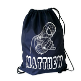 Customised Spiderman drawstring bags, Camieroseuk, PE bags, gym bags.