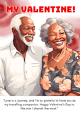 "A5 Valentine's Day Cards for Black Couples- Customizable Inside"