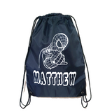 Customised Spiderman drawstring bags, Camieroseuk, PE bags, gym bags.