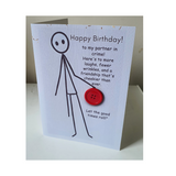 Quirky Button Birthday Card at Camieroseuk