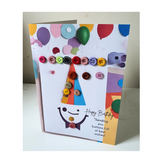 "Bursting with Personality: Quirky Button Birthday Card at Camieroseuk"