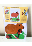 Felt greeting card kit, Animal scenery at Camieroseuk, Handmade cards for any occasion.