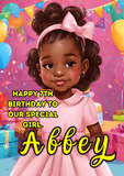 Cards for black Kids, Camieroseuk customised greeting cards perfect for a Princess