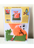 Felt greeting card kit at Camieroseuk, Handmade cards for any occasion.