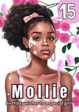 Vitiligo inspired Birthday cards for Black Women, Camieroseuk customised greeting cards perfect for Teens and tweens.