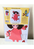 Felt greeting card kit, Cute doll, Handmade cards for any occasion at Camieroseuk.