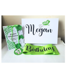 Birthday boxes at Camieroseuk, Gifts for her, Lime green box.