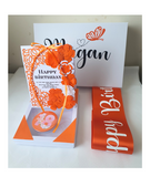 Birthday boxes at Camieroseuk, Gifts for her, Orange box.