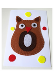 Felt greeting card kit, Owl design, Handmade cards for any occasion at Camieroseuk.