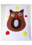 Felt greeting card kit, Owl design, Handmade cards for any occasion at Camieroseuk.