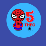 Spiderman theme birthday badge, 75mm buttons, Customised badges for kids, Camieroseuk