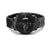 Customized Black Chronograph Watch