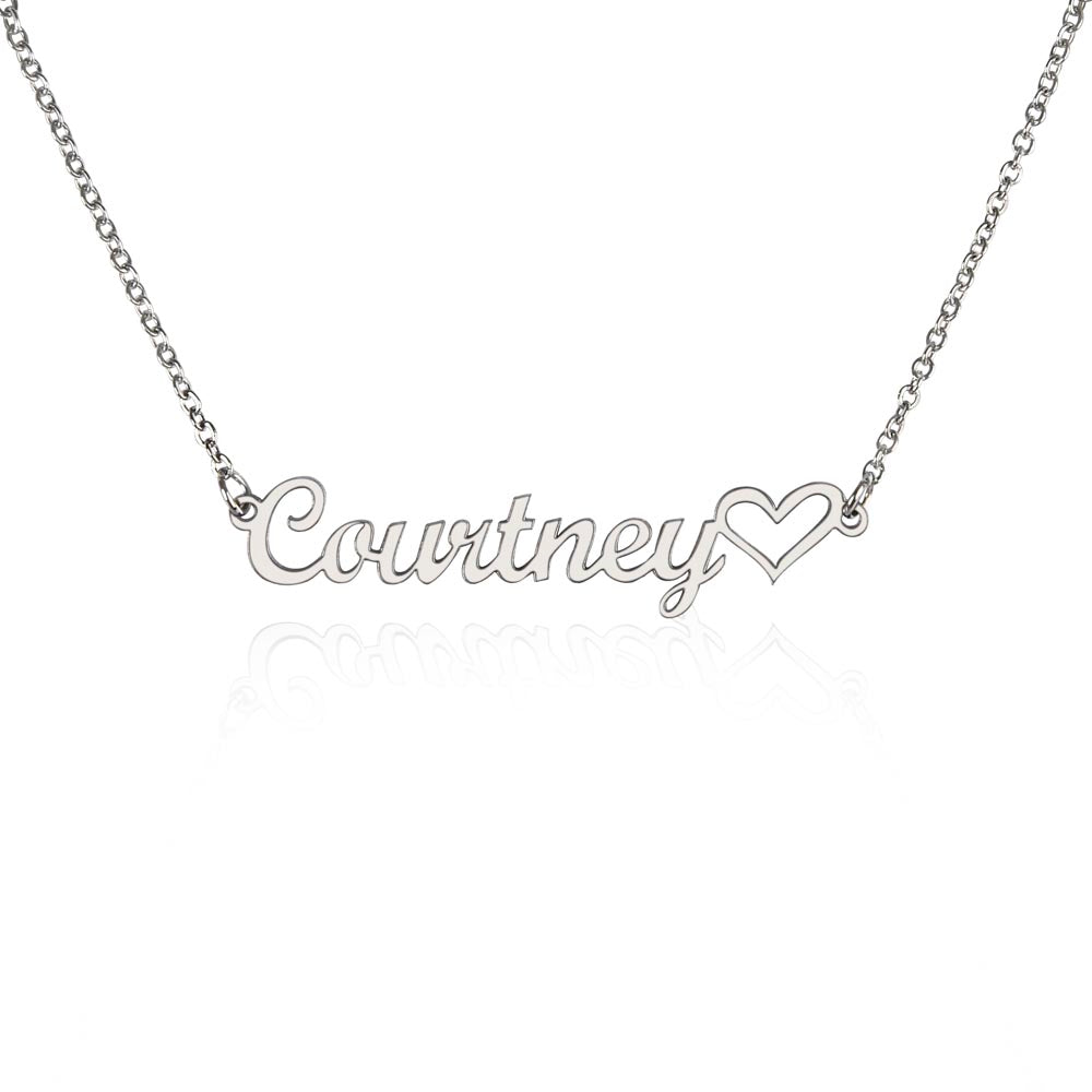 Customised Name necklace with heart