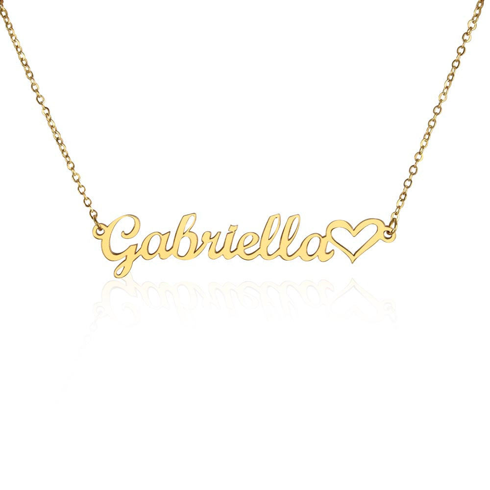 Customised Name necklace with heart