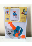 Felt greeting card kit, featuring a cute bear, Handmade cards for any occasionat Camieroseuk.