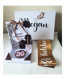 Birthday boxes at Camieroseuk, Gifts for her, Brown box.