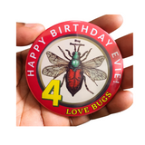 Pet detective Birthday Badge - 75mm Customized Buttons by Camieroseuk"