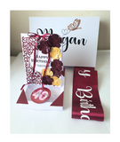 Birthday boxes at Camieroseuk, Gifts for her, Burgundy box.