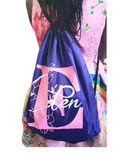 Floral letter, customised drawstring bags, Camieroseuk, PE bags, gym bags.