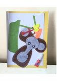 Felt greeting card kit, Animal scenery at Camieroseuk, Handmade cards for any occasion.