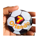 75mm Football theme birthday badge for girls/ boys, Camieroseuk, milestones