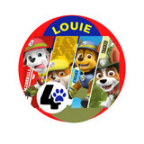 Paw patrol character badges, 75mm buttons, Camieroseuk