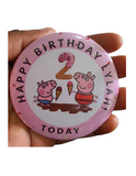 Peppa pig confetti birthday badge, CamieRoseUk, milestones