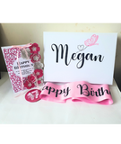 Birthday boxes at Camieroseuk, Gifts for her, Pink box.