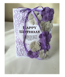 Birthday boxes at Camieroseuk, Gifts for her, Purple box.