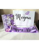 Birthday boxes at Camieroseuk, Gifts for her, Purple box.