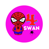 Spiderman theme birthday badge, 75mm buttons, Customised badges for kids, Camieroseuk