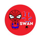 Spiderman theme birthday badge, 75mm buttons, Customised badges for kids, Camieroseuk