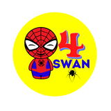 Spiderman theme birthday badge, 75mm buttons, Customised badges for kids, Camieroseuk