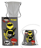 Personalised Batman, flash, Superman towel in a bag set for kids