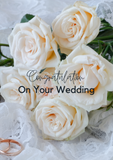 Congratulations on your wedding day, Camieroseuk handmade cards for couples