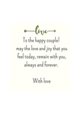 Congratulations on your wedding day, Camieroseuk handmade cards for couples